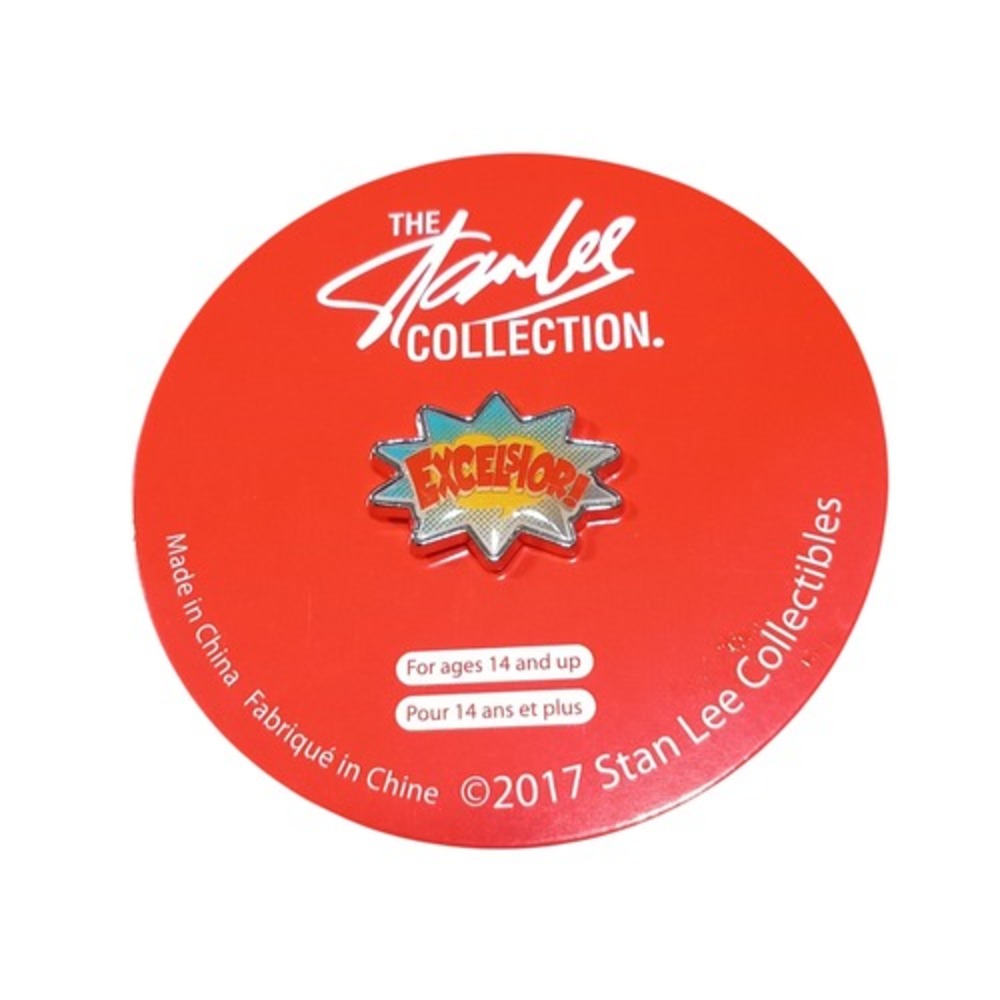 2017 Nerd Block Stan Lee Collection Excelsior Word Bubble Enamel Pin - DT